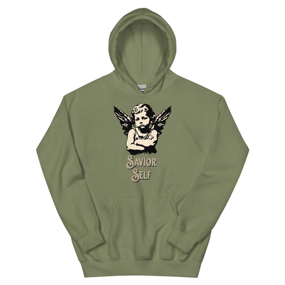 Savior Self Girl Angel Hoodie - Military Green Color - https://ascensionemporium.net